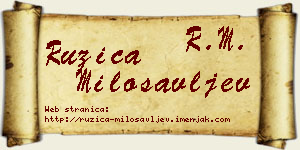 Ružica Milosavljev vizit kartica